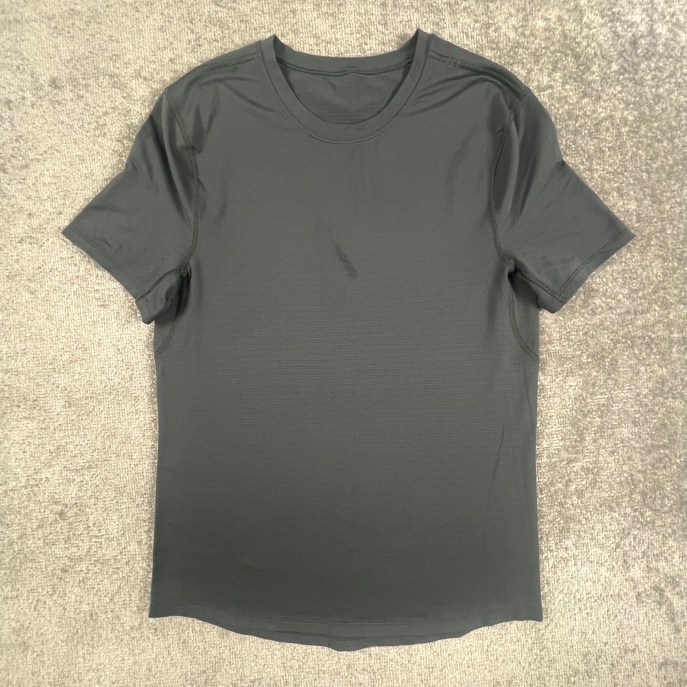 Lululemon Metal Vent Tech Short Sleeve Shirt Mens Gray Blue Training Tee Running